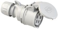 PCE SHARK CEE-Kupplung, 32A, 5p, 1h, IP44/IP54, grau (225-1)