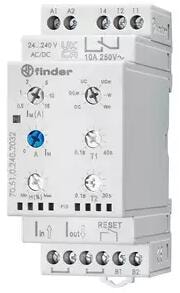 Finder Universal-Stromüberwachung, Multifunktion, für Tragschiene 35 mm, 1 Wechsler für 10 A / 250 V AC, weiß (70.51.0.240.2032)