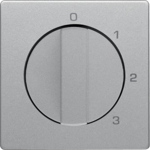 Berker 1096608400 Zentralstück mit Drehknopf für 3-Stufenschalter, Q.1/Q.3, alu samt, lackiert