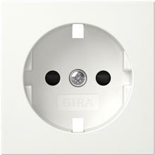 Gira 492127 Abdeckung für SCHUKO-Steckdose 16 A 250 V~ mit Shutter System 55 Reinweiß seidenmatt