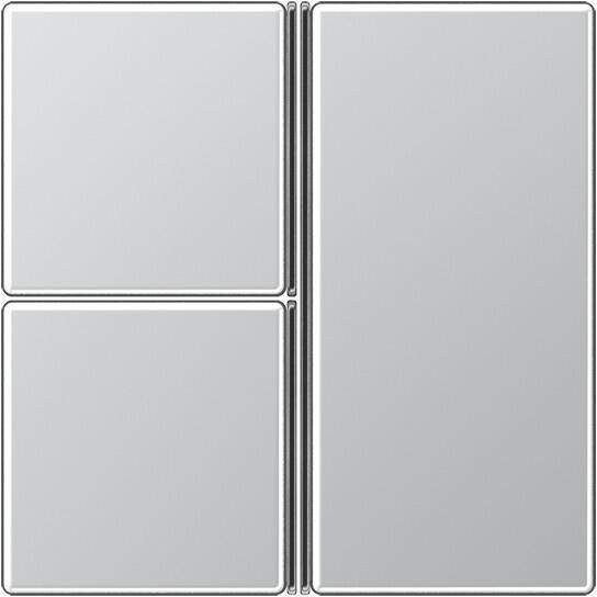 Tastensatz 3fach, komplett, aluminium, AS 500, A 500 & A plus, Jung A403TSAAL