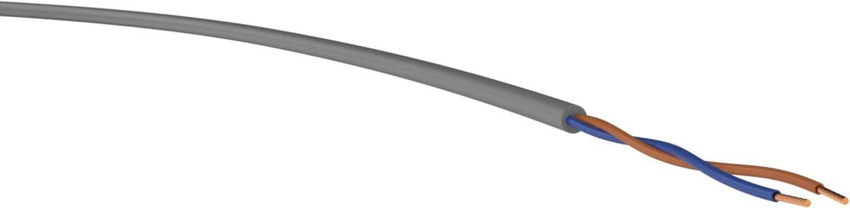PVC-Steuerleitung farbige Adern YSLY-OB 2x1 Ri.100, grau, Ring, 100m