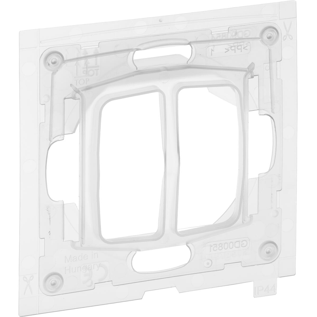 Legrand SEANO IP44-Kit zur Verwendung von Standardeinsätzen (Serienschalter, Doppelwechselschalter, Doppeltaster) in Feuchtrauminstallationen (765045)