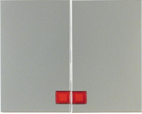 Berker 14377004 Wippe mit roter Linse, K.5, edelstahl matt, lackiert