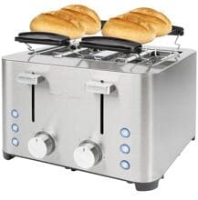 ProfiCook PC-TA 1252 Toaster, 4 Scheiben, 1500 W, Krümelschubladen, Edelstahl (501252)