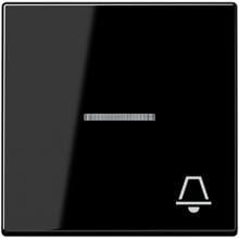 Jung A590KO5KSW Wippe mit Symbol "Klingel", mit Lichtleiter, A 500, A plus & A creation, schwarz