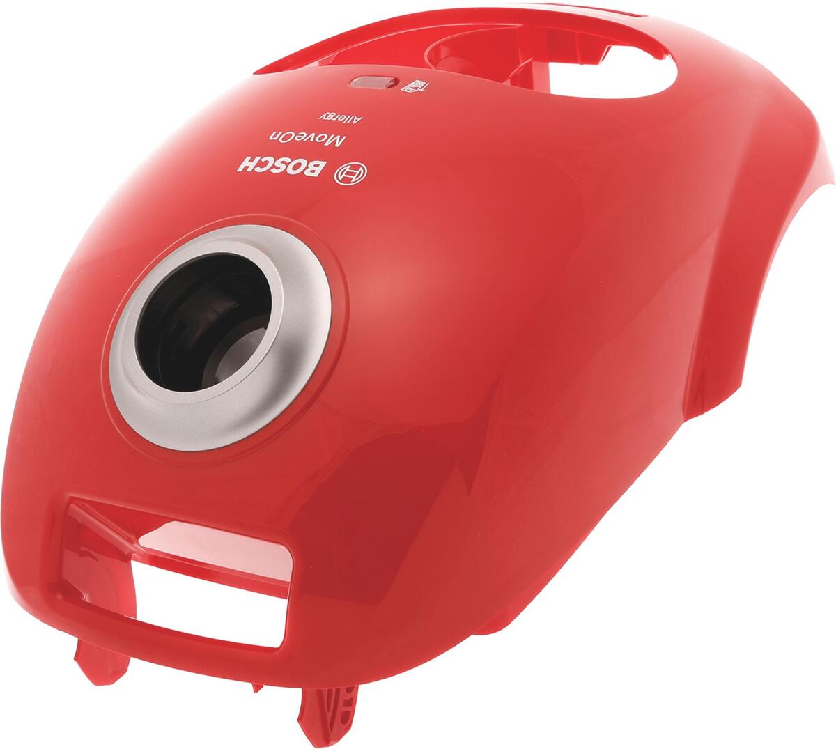 Bosch Siemens 11022887 Deckel, f.Staubraum m. FiWeAnzeige dk-rt;Stutzenring D47 wh-alu, FLAMING RED;BOSCH MoveOn Allergy