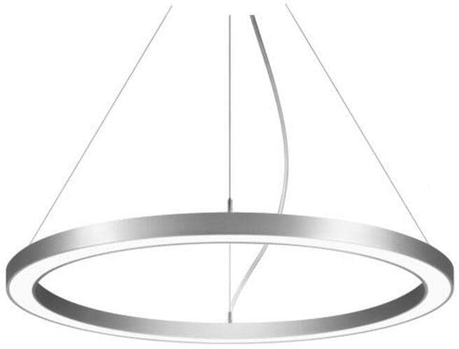 Brumberg BIRO CIRCLE LED-Pendel-Ringleuchte, D=450mm, H=50mm, 45W, 5475lm, 4000K, direkt/indirekt, DALI DT6 dimmbar, silber (13855164)