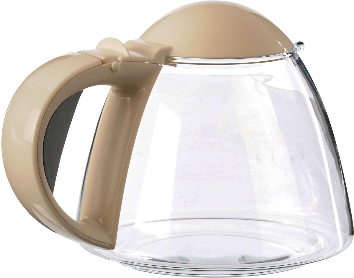 Bosch Siemens 00496444 Glasskanne Kaffee, Teekanne kompl. m. Griff, 0,7l, elfenbein