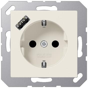 JUNG wandcontactdoos randaarde Safety met USB type A en C A-range