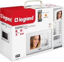 Legrand EASYKIT WiFi-Video-Innenstelle, 7"-Hochglanz-Farbmonitor, Sensortasten, Smartphone-Anbindung, Weiß (365225)