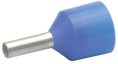Klauke Isolierte Aderendhülsen für kurzschlusssichere Leitungen, 2,5mm², 8mm, blau, 100 Stück