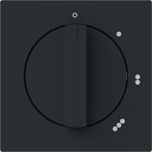 Busch-Jaeger 2542 DR/01-45M Zentralscheibe für Stufenschalter, Busch-art linear®, Drehknopf, Symbol Stufen, schwarz matt (2CKA001710A4152)