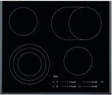 AEG HK654070FB Autarkes Glaskeramikkochfeld, 59 cm breit, Facetten-Design, Sensor-Tasten, schwarz