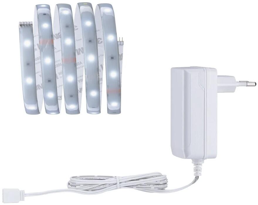 Paulmann MaxLED 250 LED Strip Basisset Tageslichtweiß IP44 6W 240lm/m 6500K 24VA 1,5m beschichtet, silber (79872)