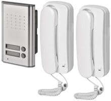 EMOS H1086 Gegensprechanlage Set, 2 Teilnehmer, Unterputz, Kunststoff, weiß (3010000292 )