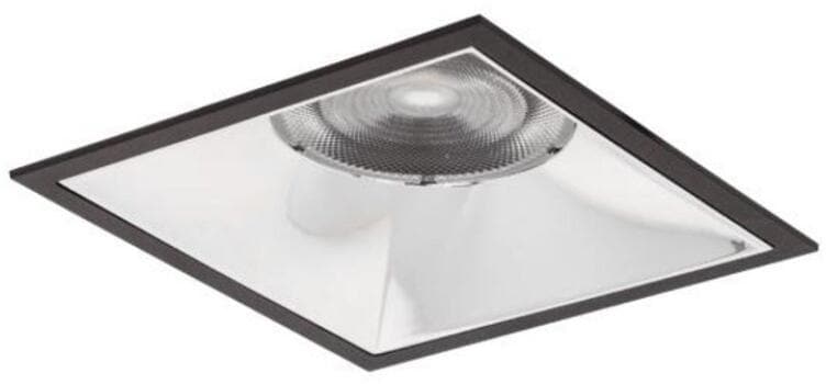 Brumberg Apollo Mega LED-Einbaudownlight, 230 V AC, 50 Hz, 3.500 K, 24,5 W, 55°, CRI > 90, quadratisch, schwarz (40645185DA)