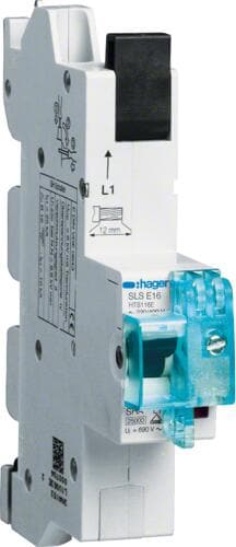 Hager HTS116E SLS-Schalter 1-Polig, E-Charakteristik, 16A, für Sammelschiene QuickConnect