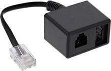 InLine TAE Adapterkabel RJ45 Stecker auf TAE-N & RJ11 Buchse (69943)