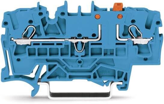 Wago 2-Leiter-Trenn- und Messklemme mit Prüfmöglichkeit, 2,50 mm², blau (2002-1674)