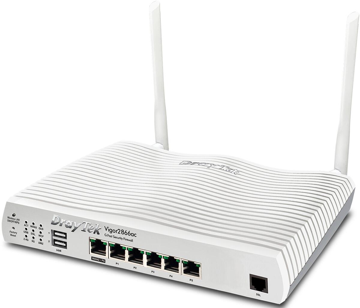DrayTek Vigor 2866ac VPN Router, VDSL2/ADSL2/SuperVectoring/G.Fast (v2866ac-DE-AT-CH)