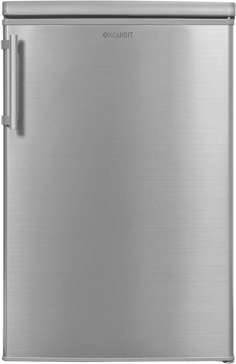 Exquisit KS16-V-H-040E Kühlschrank ohne Gefrierfach, 55 cm breit, 127 L,  LED Beleuchtung, Edelstahl-Look Elektroshop Wagner
