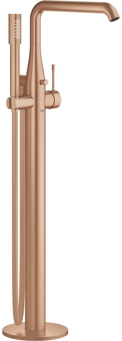 GROHE Essence Einhand-Wannenbatterie, Bodenmontage, Fertigmontageset für 45 984, Ausladung 277 mm, eigensicher, Professional Edition, warm sunset gebü