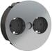 Bachmann TWIST Einbausteckdose, 2xSchuko, 2m, chrom(931.021)