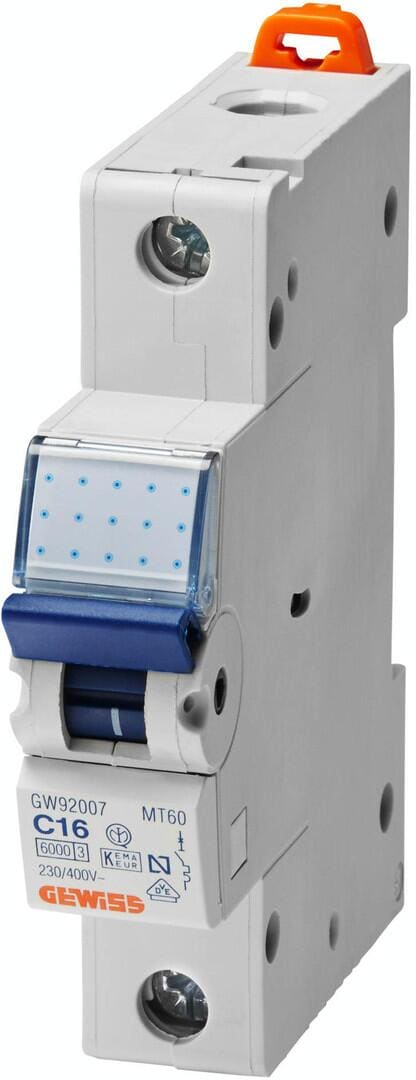GEWISS GW92606 Leitungsschutzschalter (MCB) C-Charakteristik, 10A, 230V, 1-Polig, 1TE