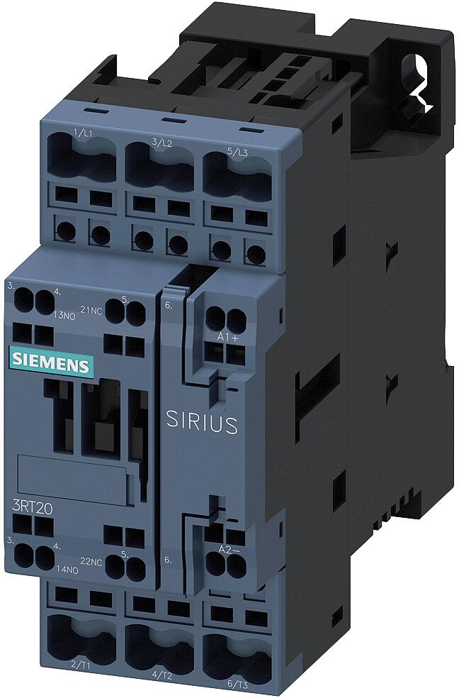 Siemens 3RT20262BB40 Leistungsschütz S0, 11kW/400V, 1S+1Ö, DC24V 3-polig