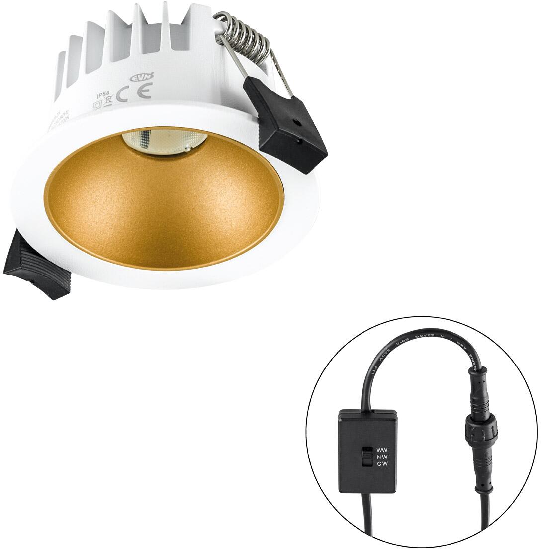 EVN REFLECTO LED Deckeneinbauleuchte, 6W, 3000/4000/5700K, 447-531lm, IP54, rund, weiß (C54N06012125)