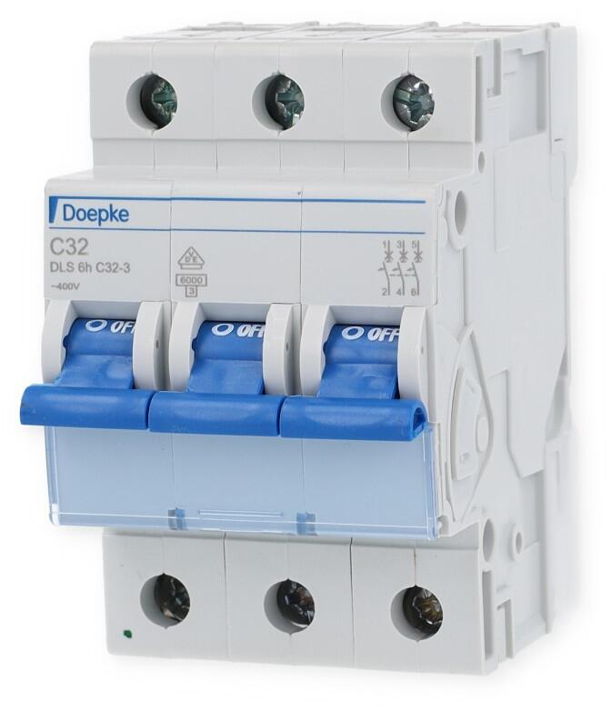 Doepke DLS 6h C32-3 Leitungsschutzschalter, 3-Polig, C-Charakteristik, 32A (09914296)