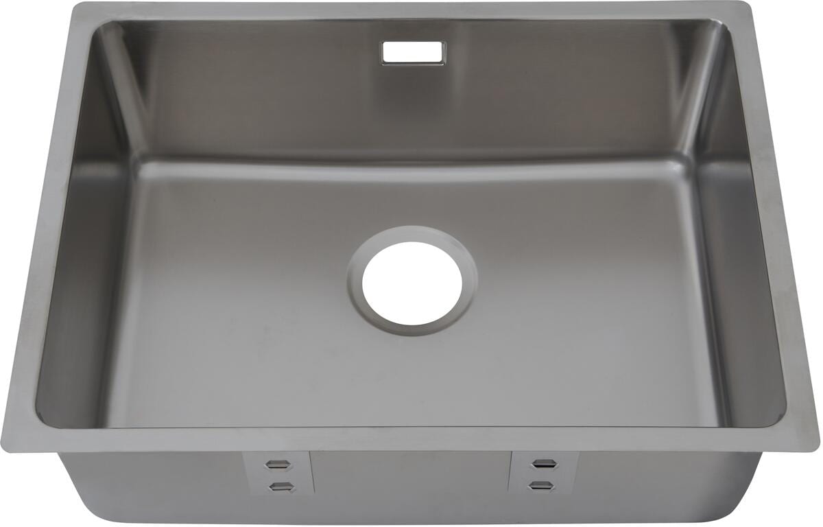 Respekta Detroit Edelstahlspüle mit 1 Becken, 59 x 43,5 cm, Edelstahl