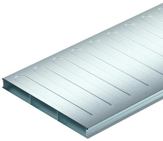 OBO Bettermann S3 35038-2 Unterflurkanal, 2-teilig, 3-zügig, Kanalhöhe 38 mm, 350 mm (7400289)