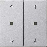 Gira 538626 Wippe 2fach mit Pfeilsymbolen und Kontrollfenster System 55, Aluminium