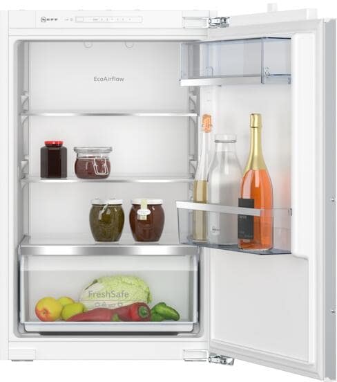 Neff KI1212FE0 N50 Einbau Kühlschrank, Nischenhöhe: 88cm, 136L, Temperaturregulierung, LED-Beleuchtung, Fresh Safe, Eco Air Flow