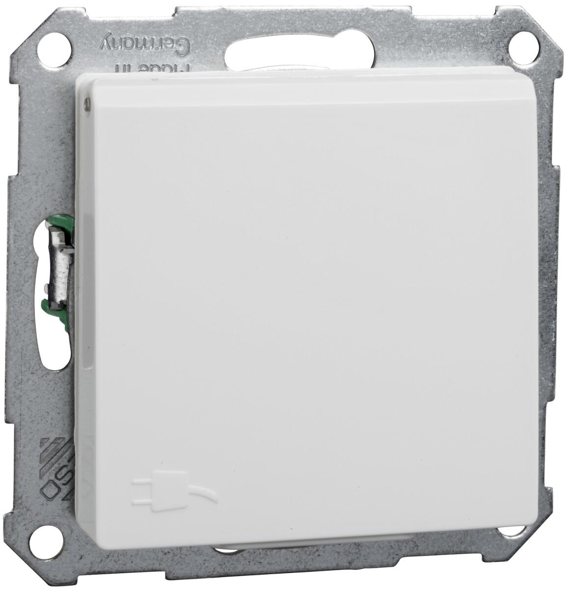 Elso 265034 Steckdose mit Klappdeckel 16A, Joy Steckklemme, reinweiß