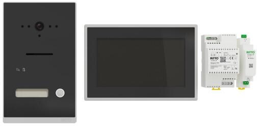 Ritto Listo TwinBus IP Video Einfamilienhaus-Set, Unterputz, Schwarz (RGE2094150)
