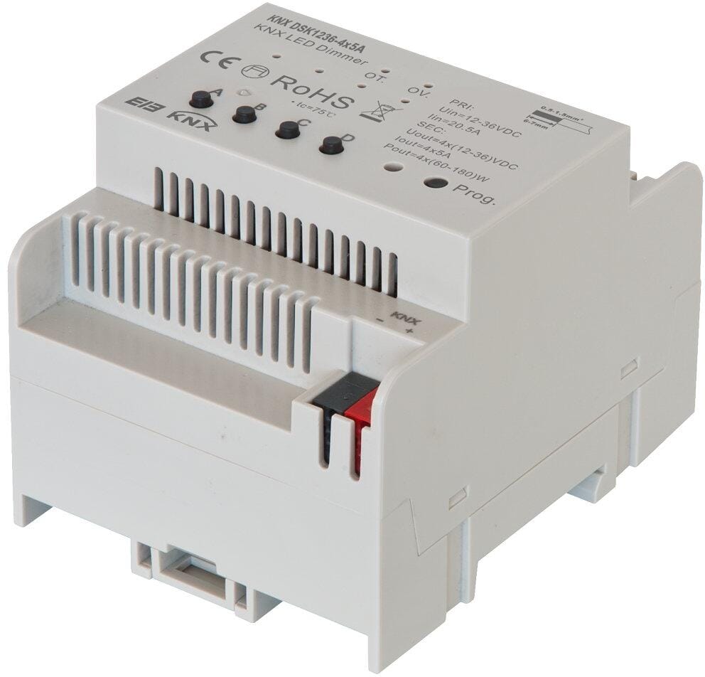 EVN KNX-Dimmer, 12-48V/DC, max. 240-720W (KNXDSK12364X5A)