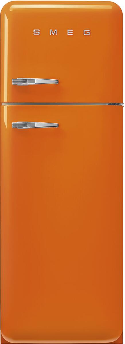 Smeg FAB30ROR6 50"s Style Retro Stand Kühl-Gefrierkombination, 60 cm breit, 294 L, Multiflow, Rechtsanschlag, orange