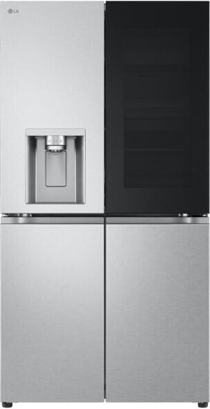 LG GMG960MBJE Stand Side-by-Side Kombination, 91,4 cm breit, 638 L, Total No Frost, Eis-, Crushed Ice- und Wasserspender, ThinQ (WLAN), Festwasseransc