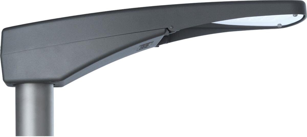 Schuch 480010703 LED-Mastleuchte, 9W, 35W, 1120lm, 4800lm, 124lm/W, 137lm/W, SKII, IP66, asymmetrisch-breitstrahlend, grau