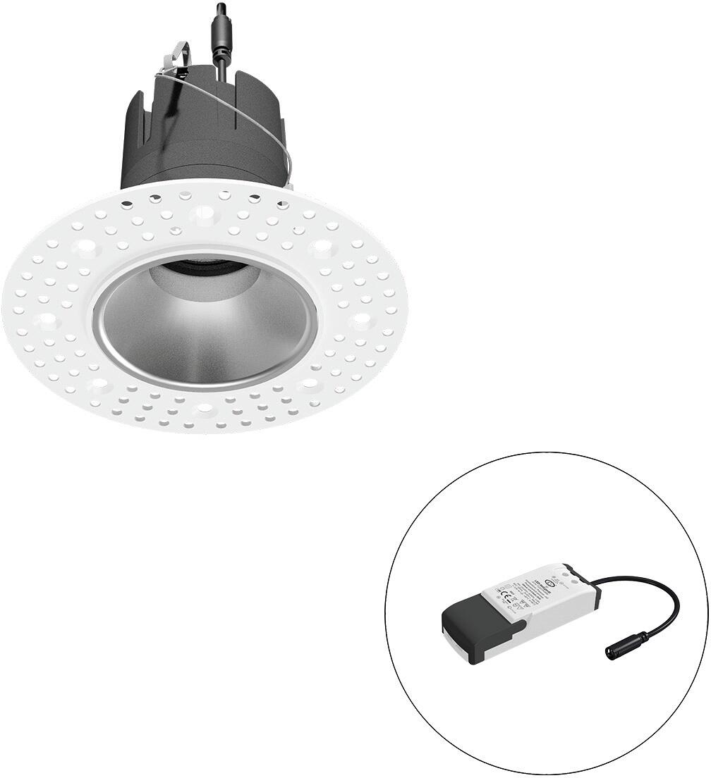 EVN SELECTO LED Deckeneinbau, rund, drehbar, IP20, 220-240V/AC, 6W, 3000K, 700lm, inkl. Netzgerät, Phase, Reflektor silber/matt, 5.098,00cd, mediumstr