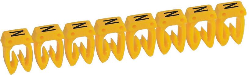 Legrand 038313 CAB 3 Kabelkennzeichnung 0,5-1,5 mm², Heftform N, schwarz auf gelb