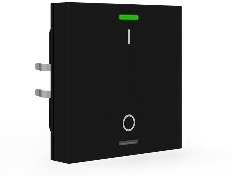 MDT Light 55 KNX Taster, 1-fach, RGBW, Temperatursensor, Schalten, schwarz matt (BE-TAL55T106.B1)