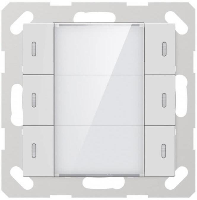 GVS ADV-06/02.2.00 Tastsensor ADVANCE+ inkl. Temp.sensor, 3-fach, glänzend weiß (284141)