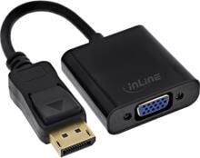 InLine Basic DisplayPort zu VGA Adapterkabel, schwarz, 0,15m (17197B)