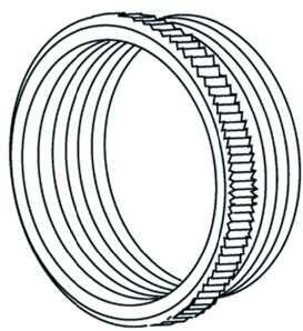 Kleinhuis 44M2520 Reduzierring, metrisch, Messing, M25 auf M20