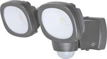 Brennenstuhl Batterie LED Strahler LUFOS, mit Batterie und Bewegungsmelder, IP44, 2x240lm, 10m Reichweiter, schwarz (1178900200)