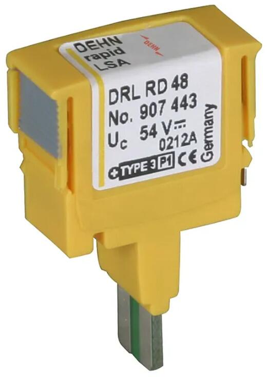 Dehn DRL RD 48 DEHNrapid Überspannungsableiter LSA Schutzstecker für 1 Doppelader Un, 48V (907443)